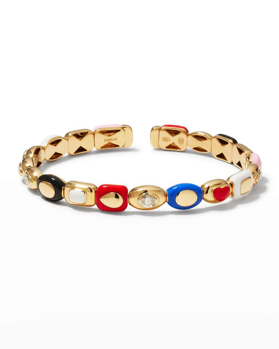 Yellow Gold Bracelet with Diamond Marquise and Oval